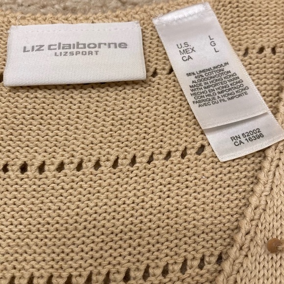 Vintage Liz Claiborne Y2K Boho Beaded Knit Sleeveless Tank Top Women’s Large - Picture 2 of 7